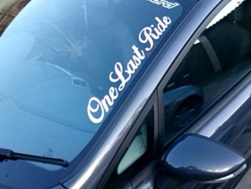myrockshirt Paul-Walker-One-Last-Ride-Window-Car-Aufkleber-Aufkleber-Stance-JDM-Fas`+ Bonus Testaufkleber Estrellina-Glückstern ®, gedruckte Montageanleitung, waschanlagenfest,