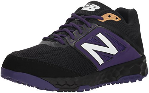 New Balance Men's 3000v4 Turf Baseball Shoe, Black/Purple, 9.5 D US