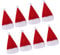 Gazechimp 8 Stück Mini Weihnachtsmütze kleine Weihnachtsmannmützen Eierwärmer Nikolausmützen für Besteck, Eier & Flaschen Deko Weihnachtsdeko