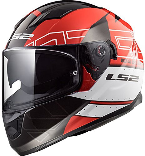 LS2 FF320 STREAM EVO KUB Doppia visiera Casco moto Integrale Integrali - Rosso Nero XS(53-54cm)