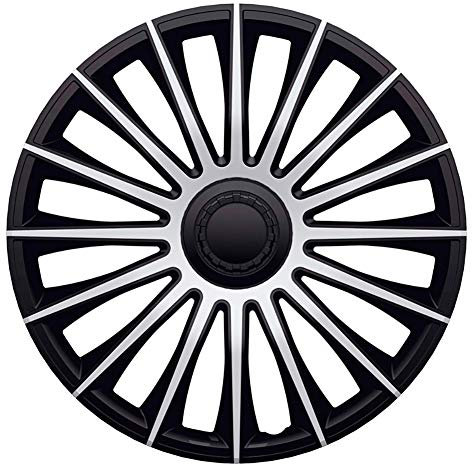 Satz J-Tec Radzierblenden Austin 13-Zoll Silber/Schwarz