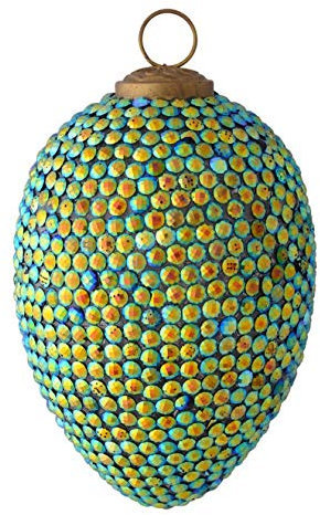 Gift Company Glasei-L Oeuf mit großen Steinen grün, 14cm