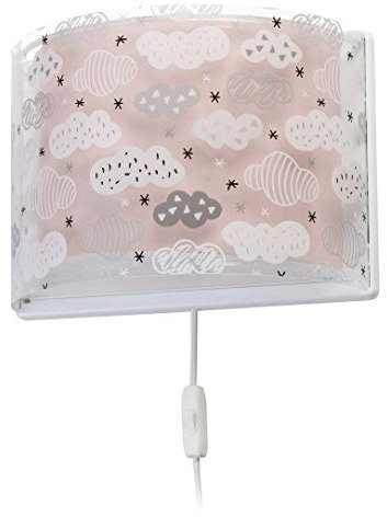 Dalber kinder Wandlampe kinderzimmer, Kinderlampe Wandleuchte Clouds Rosa kinderzimmerlampe, 41418S, E27