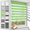 Zarnan Doppelrollo Klemmfix ohne Bohren Grün 80x140cm(Stoffbreite 76cm) Duo Rollo Blickdicht Zebrarollo Rollos für Fenster ohne Bohren für Wohnzimmer Küche Büro lichtdurchlässig und verdunkelnd