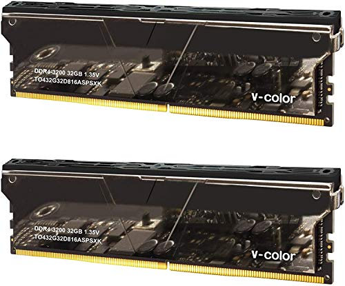 V-Color Skywalker Plus 64GB (2 x 32GB) DDR4 3200MHz (PC4-28800) CL16 1.35V Desktop Memory (TO432G32D816ASPSXK)