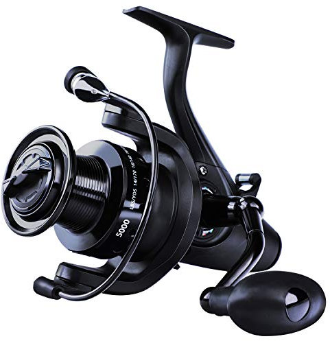 Sougayilang Karpfenrolle Ultra Smooth Powerful Spinning Angelrolle 28LBS Drag Power 12 + 1BB Metallkörper Spinnrollen für das Salzwasser- und Süßwasserfischen-6000