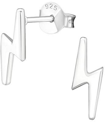 Lightning Bolt Flash Earrings 925 Sterling Silver