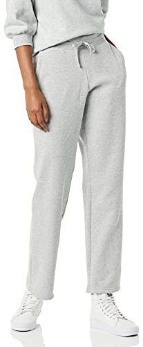 Amazon Essentials Pantaloni Tuta Da Donna A Gamba Dritta Con Coulisse, In Pile (Disponibili In Taglie Forti) Donna, Grigio Puntinato, M