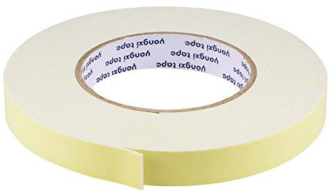 sourcing map Sealing Foam Tape 18mm Wide 1mm Thick 10m/32.8ft Long, EVA Self Adhesive Weather Strip for Window Door Insulation