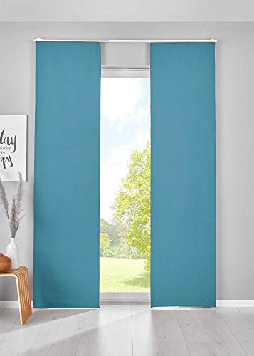 Gardinenbox Newyork 202020680-2 Lot de 2 Rideaux occultants et occultants Thermiques Gris pétrole 225 x 60 cm