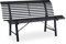 Relaxdays Gartenbank, 2 Sitzer, HBT: 79 x 130 x 75 cm, robuster Stahl, wetterfeste Sitzbank, stabile Parkbank, anthrazit