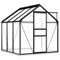 Festnight Serre de Jardin avec Base alu,Tente pour Plantes en Aluminium Serre de Jardin Polycarbonate Résistance aux UV avec fenêtres et l'orifice du Toit diverses modèles Anthracite 2,47 m²