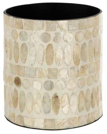 Cache-Pot Imprimé Design Delta 15cm Beige