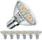 EACLL E14 LED Warmweiss 5W Ersetzt 60W Halogenlampe, 6er-Pack, 560 Lumen 2700K Leuchtmittel, Abstrahlwinkel 120° Strahler, Nicht Dimmbar Kürzer Reflektorlampen, AC 230V Flimmerfrei Energiesparlampe