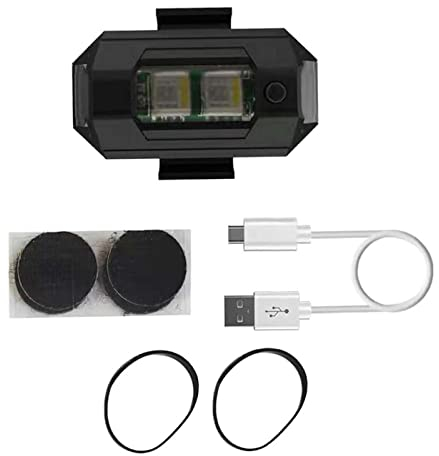 Perfeclan Drohnen-Navigations-LED-Licht, wiederaufladbar, leichtes Anti-Kollisions-Warnlicht, Mini-Blitzlampe für DJI Mini3 Quadcopters, 1 STÜCK
