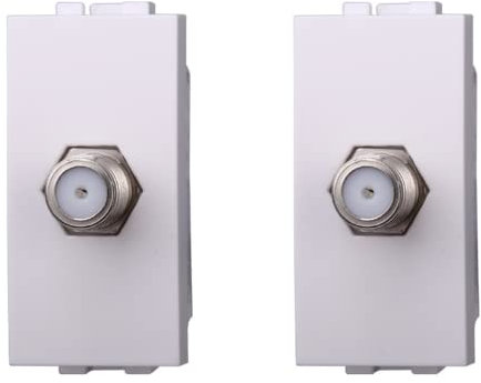 2 prises TV satellite satellite, compatible avec Bticino Living Light (blanc)