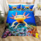 Loussiesd Cartoon Axolotl Bettwäsche Kawaii Axolotl Bettwäsche Set Ozean Meer Tröster Abdeckung für Jungen Mädchen Teens Schlafzimmer Marine Leben Sealife Bettbezug 135x200cm