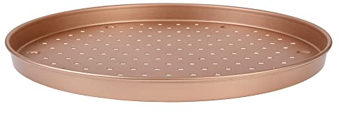 GRÄWE Teglia per pizza Ø 38 cm, rotonda, forata con rivestimento antiaderente GREBLON®, resistente al calore fino a 230 °C, perfetta per pizza, torte di fiamma o torte