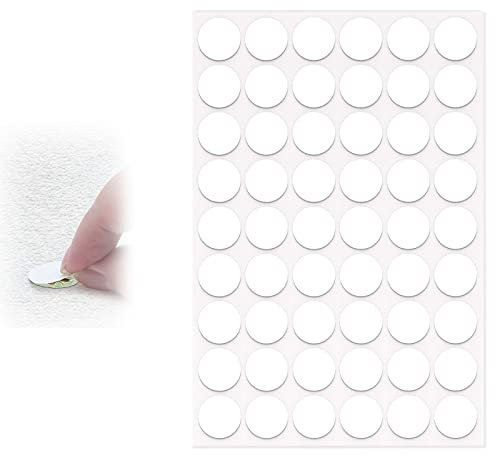 White Furniture Stickers, Self-Adhesive Screw Hole Covers for Wood Furniture, Cabinet, and Shelves, 20 PCS Screw Cover Stickers to Hide Ugly Holes