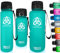MIGHTY PEAKS Gourde de sport - 1,5 l - Anti-fuite - 1,5 l - Pour le sport - En plastique - Sans BPA - 1,5 l - 1,5 l - Vert
