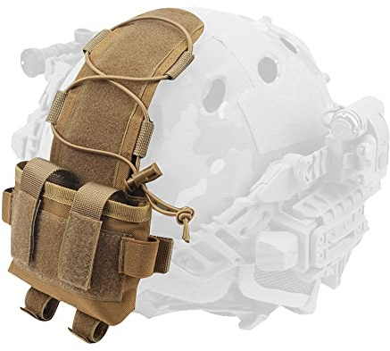 Helmet Battery Pouch, Helmet Battery Box Counterweight Pouch 600D Nylon Helmet Balance Weight Bag for Shooting Cycling Hiking Camping