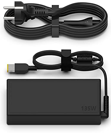 20V 6.75A Cargador 135W para Portatil Lenovo ThinkPad T440p T450pT460p T470P T530 T540 T540p T560 IdeaPad Gaming 3 Y40-70 Y50-70 Y50-80 Y70-70 Z710 ADL135NDC3A ADL135NLC3A ADL-135NLC3A 36200314