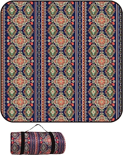 LONONE Picknickdecke XXL Picknickdecke mit Wasserdichter Rückseite, Tragbare Picknick Decke Outdoor, Dicke Picknickdecke Gepolstert für Camping, Picknick, Wandern,A,300x300cm