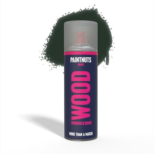 Paintnuts Wood Window & Door Paint - RAL-6009 - FIR GREEN Matt 400ml Spray Can