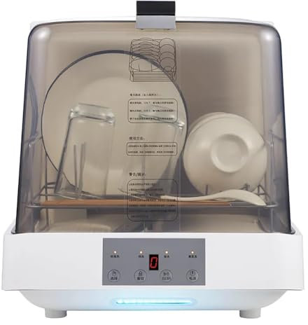VACSAX Portable Dishwasher, Table Top Dishwasher, with 5 Liters of Built-In Water Tank, Mini Countertop Dishwasher, Water Inlet Hose And Air-Drying Function, for Household Dishwashers