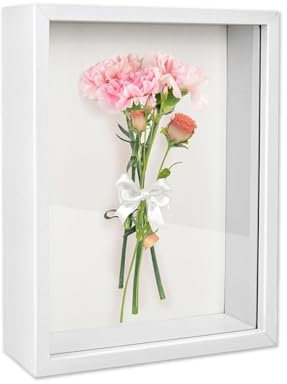 Marco Madera Profundo Rellenar 3D Caja Profunda con Cristal Marco 3D para Rellenar Madera Marco Fotos Hoja Vidrio Transparente para DecoracióN Pared como Regalo Recuerdo Familiar En Un Escritorio