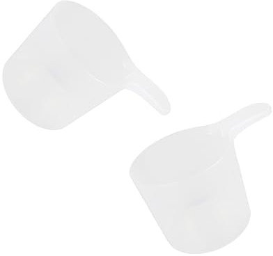 FRCOLOR 2pcs Grain Ration Spoon Digital Scale Spoon Small Measuring Spoons Baking Measuring Coffee Measuring Cup Digital Measuring Cup Dog Measuring Spoon Cat Food Pet White Tool Plastic