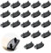 Ownkim Lot de 20 Supports pour Sommier à Lattes de Lit,Renforcez Votre Lit avec Ces Embouts Résistants,Accessoires de Connexion pour Sommier,Adaptés aux Lits Doubles,Couleur Noir (20 pièces)