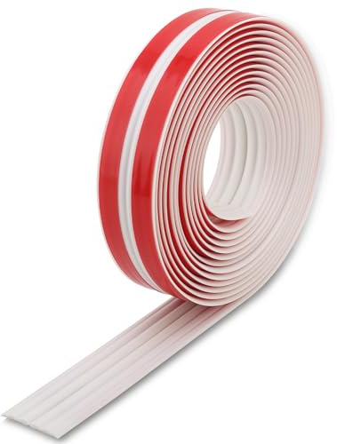 Coengwui Multifunktionaler Eckenschutz, Abziehen und Aufkleben, L-förmige Zierleiste und Bodenübergangsstreifen für Tisch, Tür, Wand, Sockelleiste, Schutz (Weiß, 5 x 2 cm)