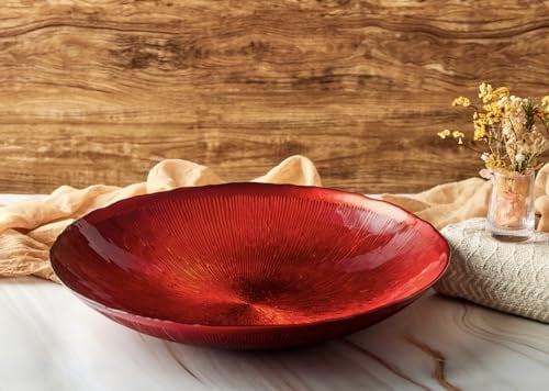 Anton Studio Designs - Crimson Comet Bowl - Eye-Catching Decorative Bowl