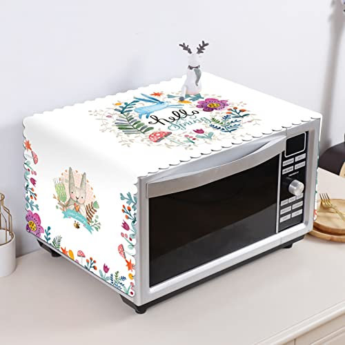 Microwave Cover Cloth Dust Cover Oven Dust Proof Cover Universal Oil Proof Nordic Style Decorative Kitchen Appliance(A)
