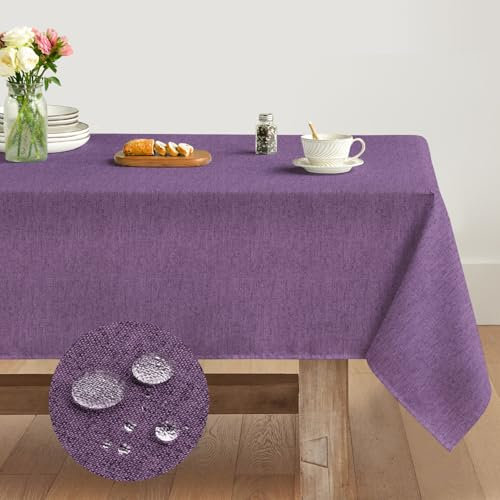 Artoid Mode Mantel lila 140 x 200 cm, temporada otoño, impermeable, protección antimanchas, ropa de mesa, decoración de cocina, vacaciones, fiesta