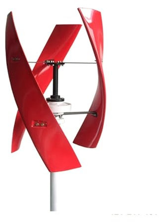 Turbina eolica, Mulino a a energia libera da 10KW for generatore eolico verticale domestico 10000W 12V 24V 48V Turbine eoliche a bassa velocità di avviamento del,kit turbina eolica(Red,12V_10KW)