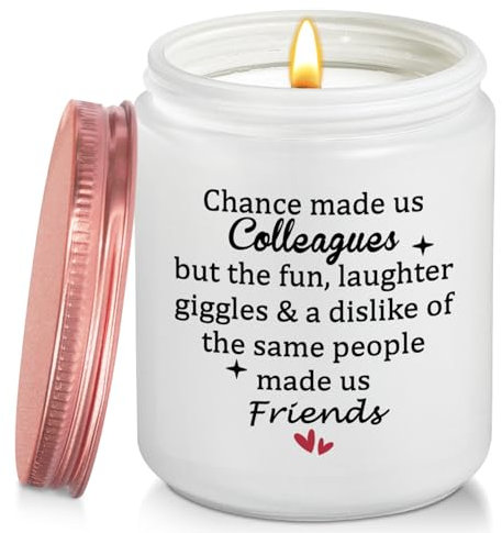 Coldbling Funny Leaving Gifts for Colleagues Women - Chance Made Us Colleagues Gifts Lavender Scented Candle Goodbye Farewell Christmas Presents for Best Colleague Work Bestie Friends Coworker