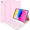 Funda Teclado iPad 10.ª Generación 2022- Nuevo iPad 10.9 con Ranura para Lápiz y Español (Incluye Letra Ñ) -Funda con Teclado Folio Desmontable inalámbrica para iPad Nuevo 10.9 2022- Rosa
