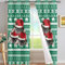 Curtain Grün Weihnachten Hund Blackout Curtain Weich Gardinen Wohnzimmer Waschbar Vorhang mit ösen Verdunklungsvorhänge Curtains Living Room Polyester Vorhänge 2x140x160cm