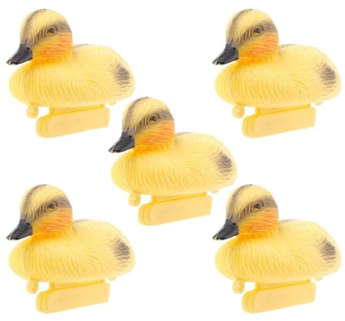 Lot de 5 leurres de canard - Aspect naturel - Résistants aux intempéries - Leurres de canard réalistes - Décoration d'étang flottant pour lac, étang, parc, piscine, extérieur et jardin