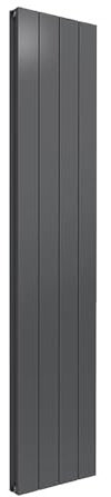 Epsilon 1600 x 388 Aluminium Vertical Double Radiator - Anthracite