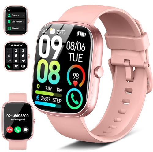 Smartwatch Donna Uomo, 1.91HD Orologio Fitness con Effettua/Risposta Chiamate, Smart Watch con Sonno/Contapassi/Cardiofrequenzimetro, 110+ Sportive Impermeabile IP68 Activity Tracker per iOS Android