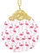 2024 Flamingo-Muster, Weihnachtsschmuck, Glas, rund, Weihnachtsbaumschmuck, hängende Dekoration, Ornament