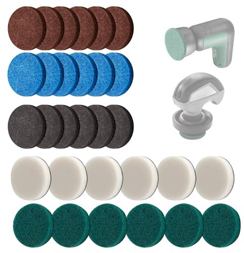 ZITUZY 30 Stück Aufsatz für Bosch Universal Brush, Akku Reinigungsbürste Pad, mit Küchenpad Schaumstoffpad Mikrofaserpad Hochleistungspad zum Bosch Home/Garden 6033 Reinigungsbürste