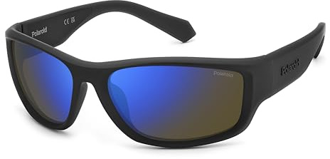 POLAROID Brille PLD 2166/S Größe 62-17 mm Matte Schwarz Blau/Eye size: 62 - Bridge size: 17