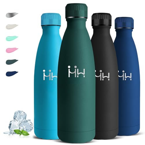 Botella Agua Acero Inoxidable- 1 litro- Botella Termica, A Prueba de Fugas, Cantimplora Acero Inoxidable, Mantiene 24H Frio/12H Calor, Cantimplora sin Bpa, Termo Agua para Senderismo, Yoga, Gimnasio