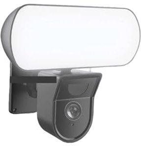 diacyxwf 2K 3MP Floodlight WiFi Camera Outdoor Waterproof 10W CCTV Floodlight Tuya Home Protection Alexa Google Home Lamp Cam(U/S,Tuya Alexa Cam 128G)