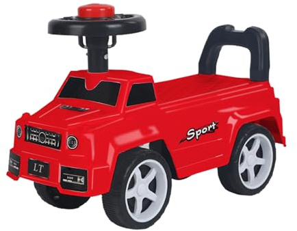 Porteur Enfants Voiture, Jouets porteurs à Pousser pour Enfants,Trotteur Poussette Bébé - Little Porteur Auto - Fonction Trotteur - Volant Directionnel (A, Rouge)