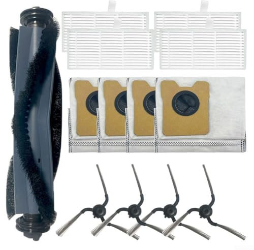 13 Stück Saugroboter Zubehör -Set, für Eufy Staubsauger C10 Staubbeutel, inkl Hauptbürste Filter Staubbeutel Seitenbürste Mop Tuch Zubehör, für Verbesserte Reinigungskraft